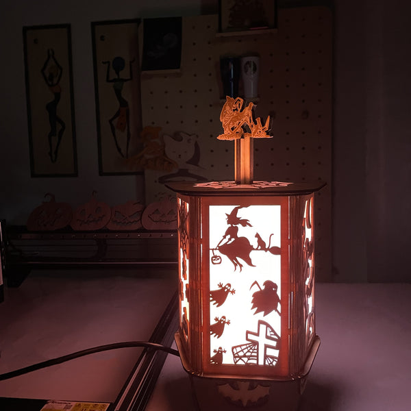 Halloween pentagonal design lantern laser cutting file