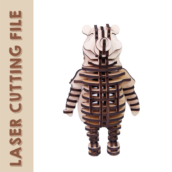 Disney Winnie-the-Pooh 3D Wooden Puzzle Laser Cutting File - DIY Craft for Disney Fans