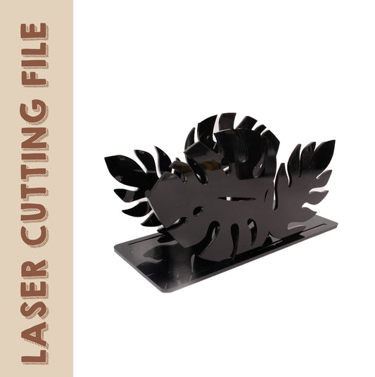 Monstera Deliciosa Tissue Holder Laser Cutting File - Bring Tropical Vibes to Your Tissue Organization