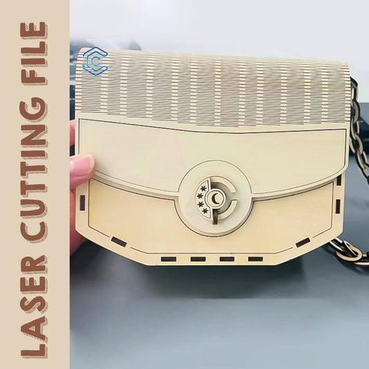 Clamshell handbag laser cutting file laser wood cutter and engraver