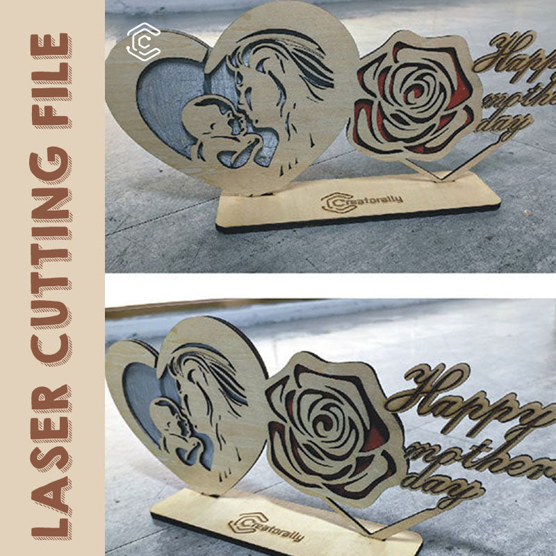 Mother's Day Gift Love Rose laser cutting file best laser cutter for beginners laser svg files