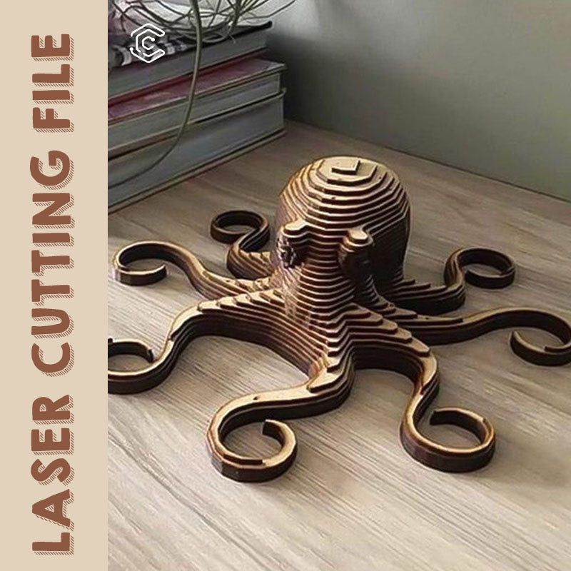 Octopus 3D puzzle laser cutting file laser cutting and engraving machine laser svg files