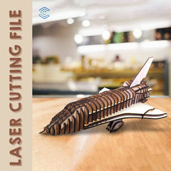 Raumschiff 3D-Puzzle-Laserschneidedatei 