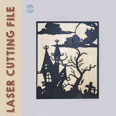 Halloween Dekor 2 Lagen Laserschneidedatei