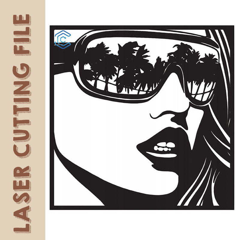 Mia wallace mural laser cutting file laser wood cutter and engraver laser cut svg