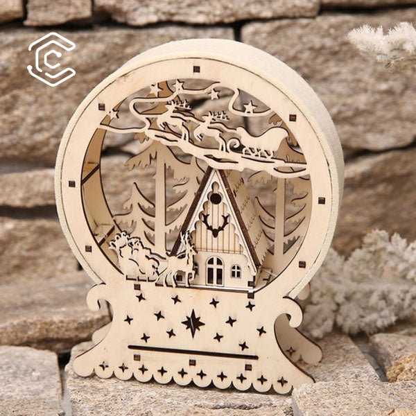 Christmas night ornaments lamp light style 2 laser cutting file - CREATORALLY