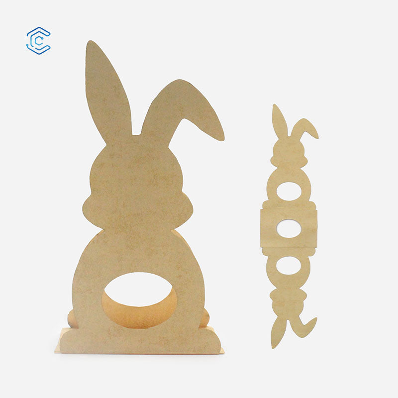 Easter party egg holder paper bunny disposable tableware decor laser cutting file