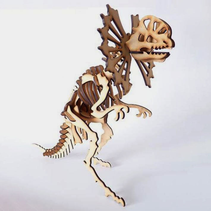 Dilophosaurus 3D puzzle laser cutting file