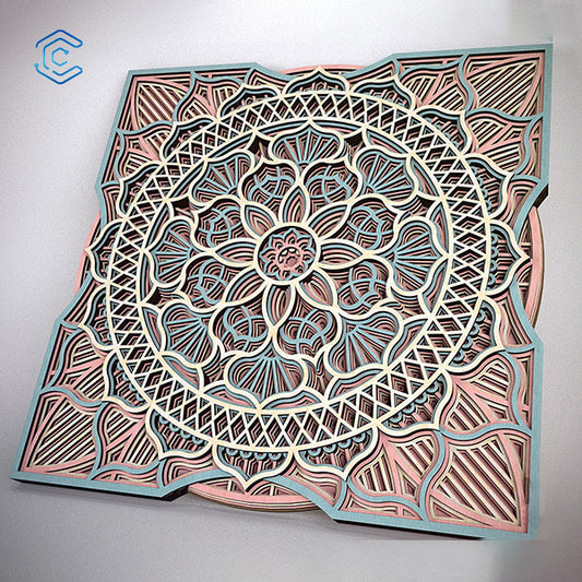 Multilayer mandala style home decor laser cutting file