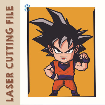 Dragon Ball Mini GOKU laser cutting file svg files for laser cutting