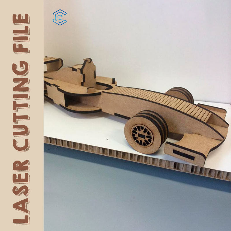 F1 racing car 3D puzzle laser cutting tool laser svg files