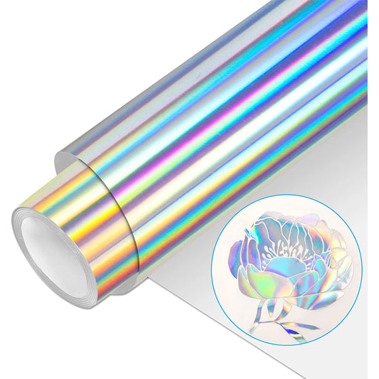 Creatorally Holographic Silver Laser Heat Transfer Vinyl Roll