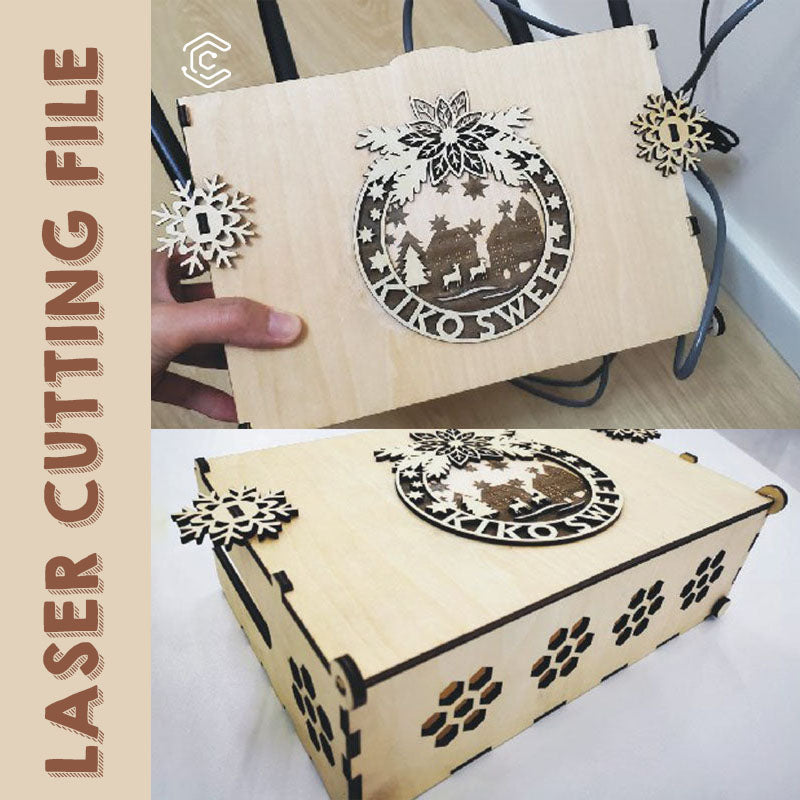 Decoration box for Wifi router laser cutting file laser cutting and engraving machine