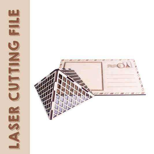 The Louvre Pyramid Postcard 3D Puzzle Laser Cutting File - DIY Craft for Art Enthusiasts