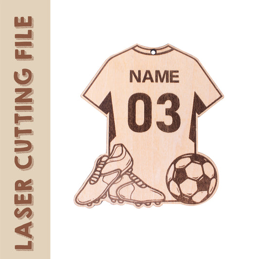 European Cup Jerseys Hanging Ornaments Laser Cutting File - DIY Craft for Football Enthusiasts