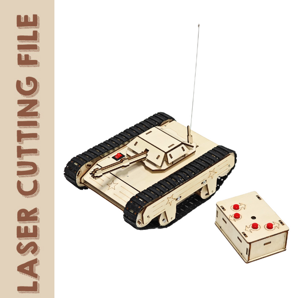 Kreativer DIY-Holzpanzer – Pädagogisches Motorspielzeug-Set 