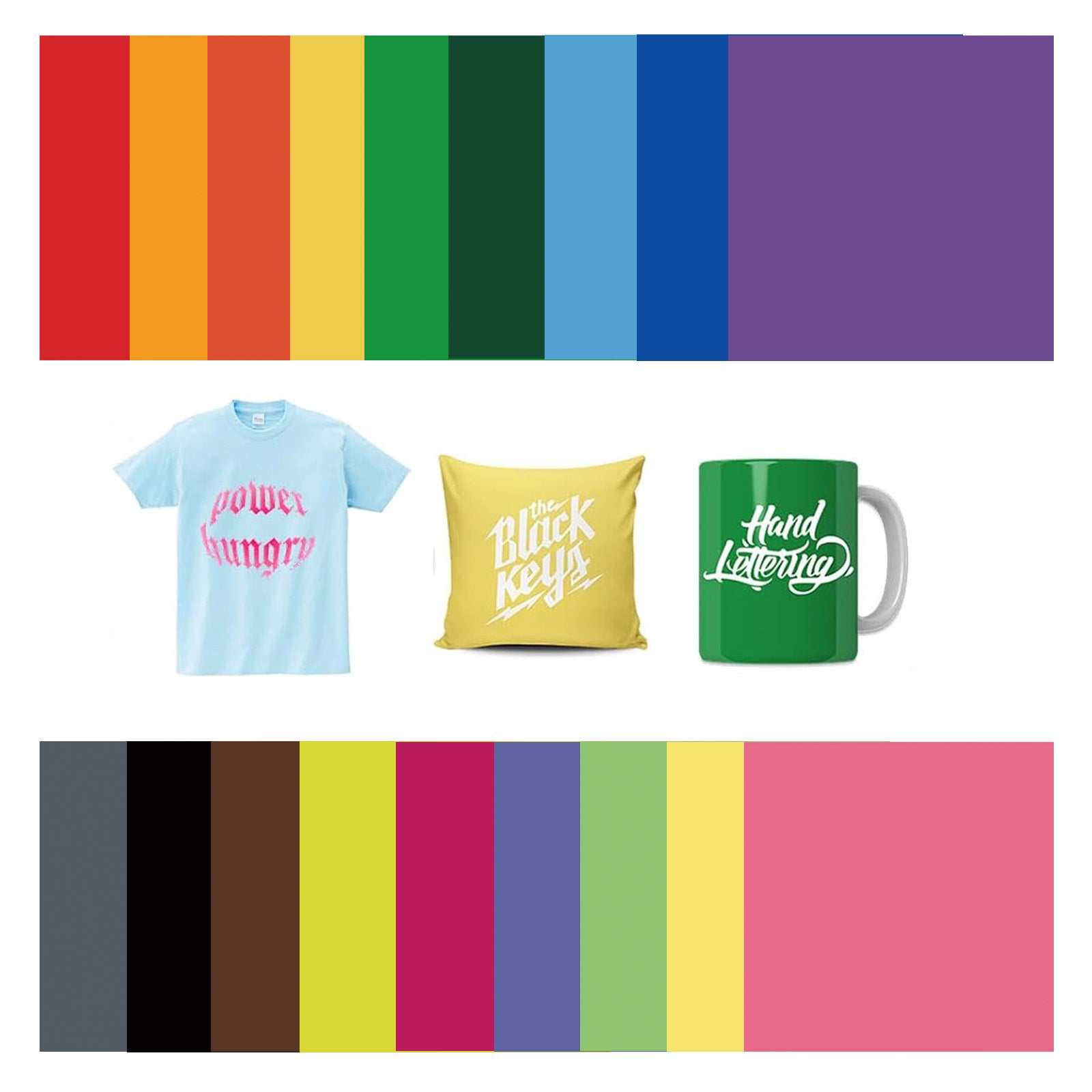 Creatorally 18-Pack Solid Color Infusible Transfer Sheets