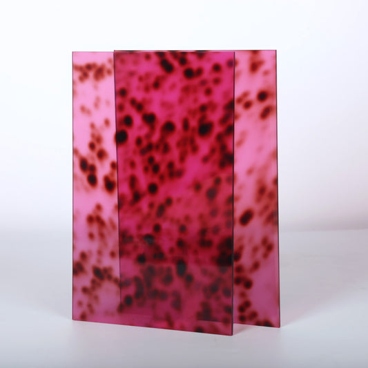 Creatorally 2PCS 12"x8" Pink Leopard Acrylic Sheet