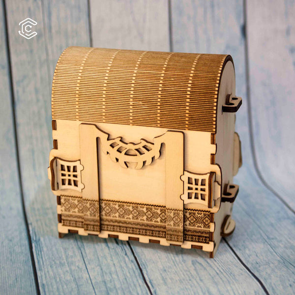 Vintage backpack laser cutting file