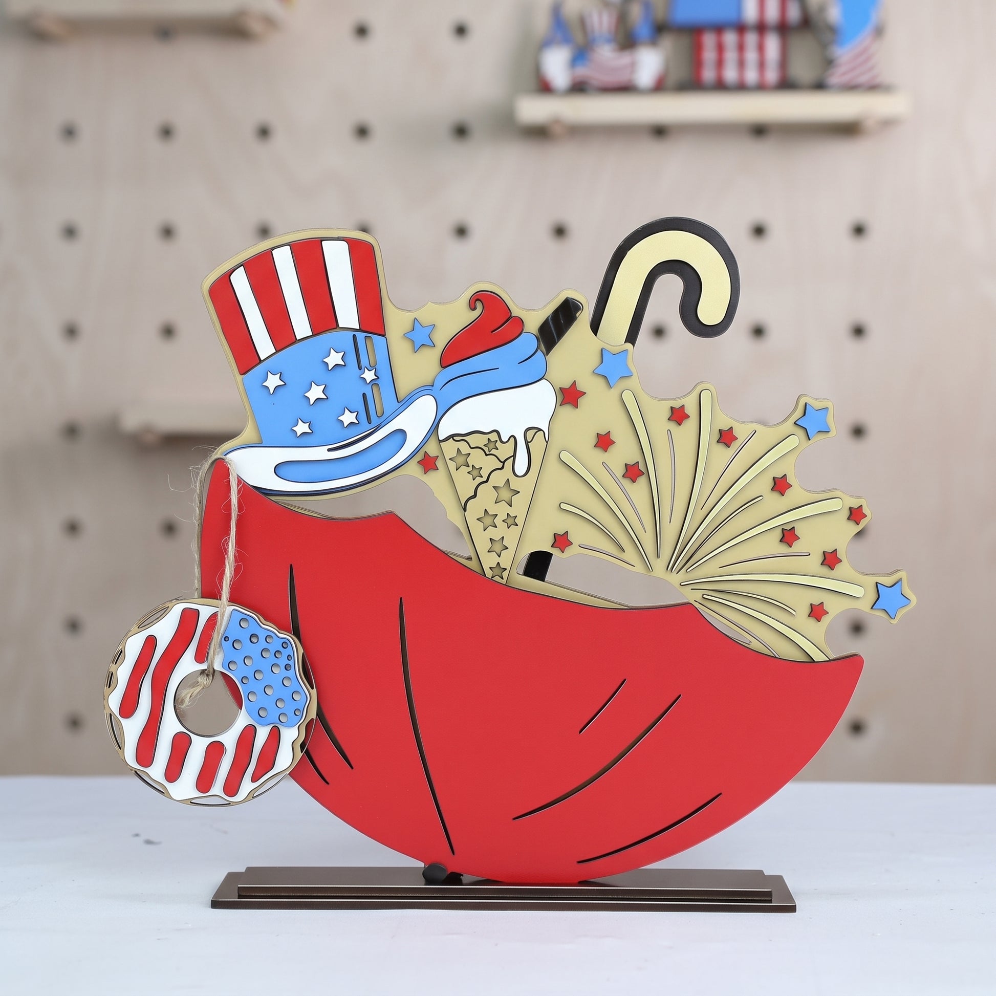 America250 Patriotic Color Collection Multi-Color Plywood Sheets – 24 Sheets 11.7" × 11.7" × 3mm