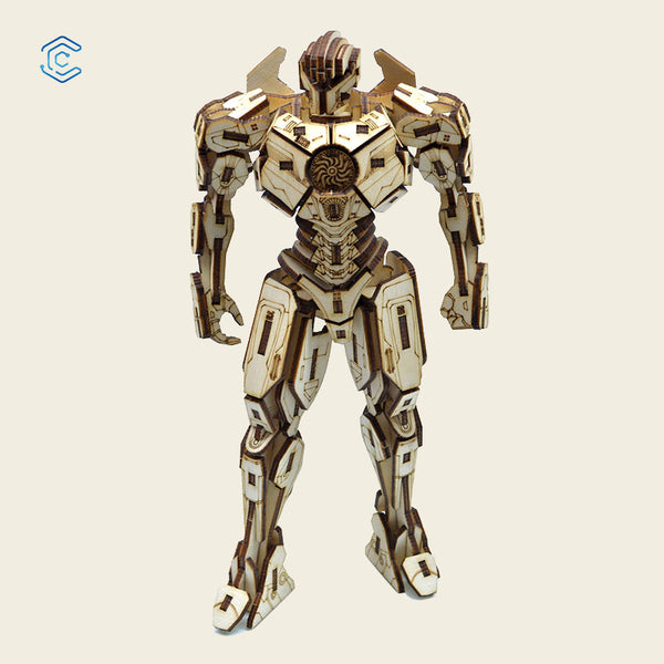 Mech Warrior 3D puzzle laser cutting file