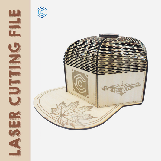 svg files for laser cutting Baseball Hat/Cap 3D Puzzle laser cutting file