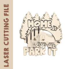 Camper-Inspired Home Decor Key Holder laser cutting file