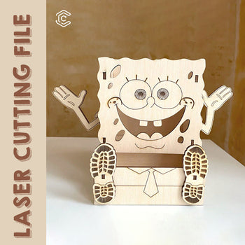 Spongebob stationery stand laser cutting file laser wood cutter