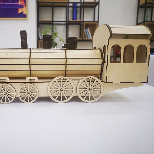 Dampflokomotive 3D Puzzle Laserschneidedatei 