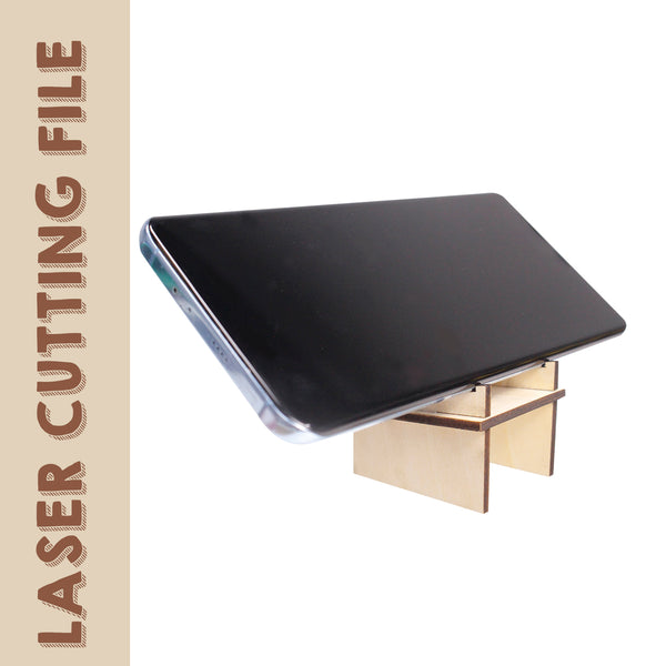 Neoplasticism Chair Shaped Phone Holder Laser Cutting File - Modern Art Inspired Design