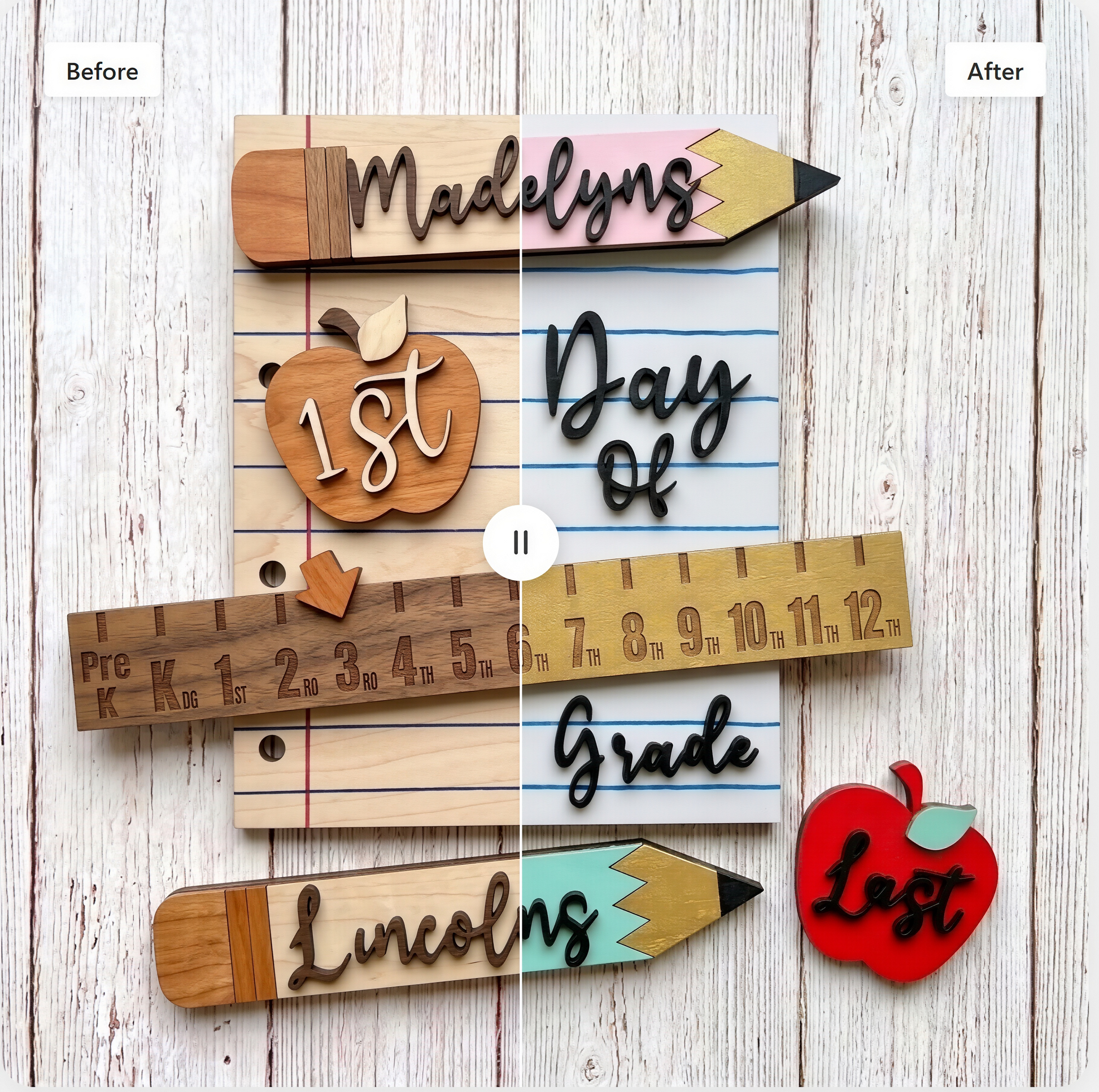 Back-to-School Season - Creatorally  Multi-Color Plywood 26/32-Sheets - 12 × 12 inches, 3 mm, DIY & Laser-Safe