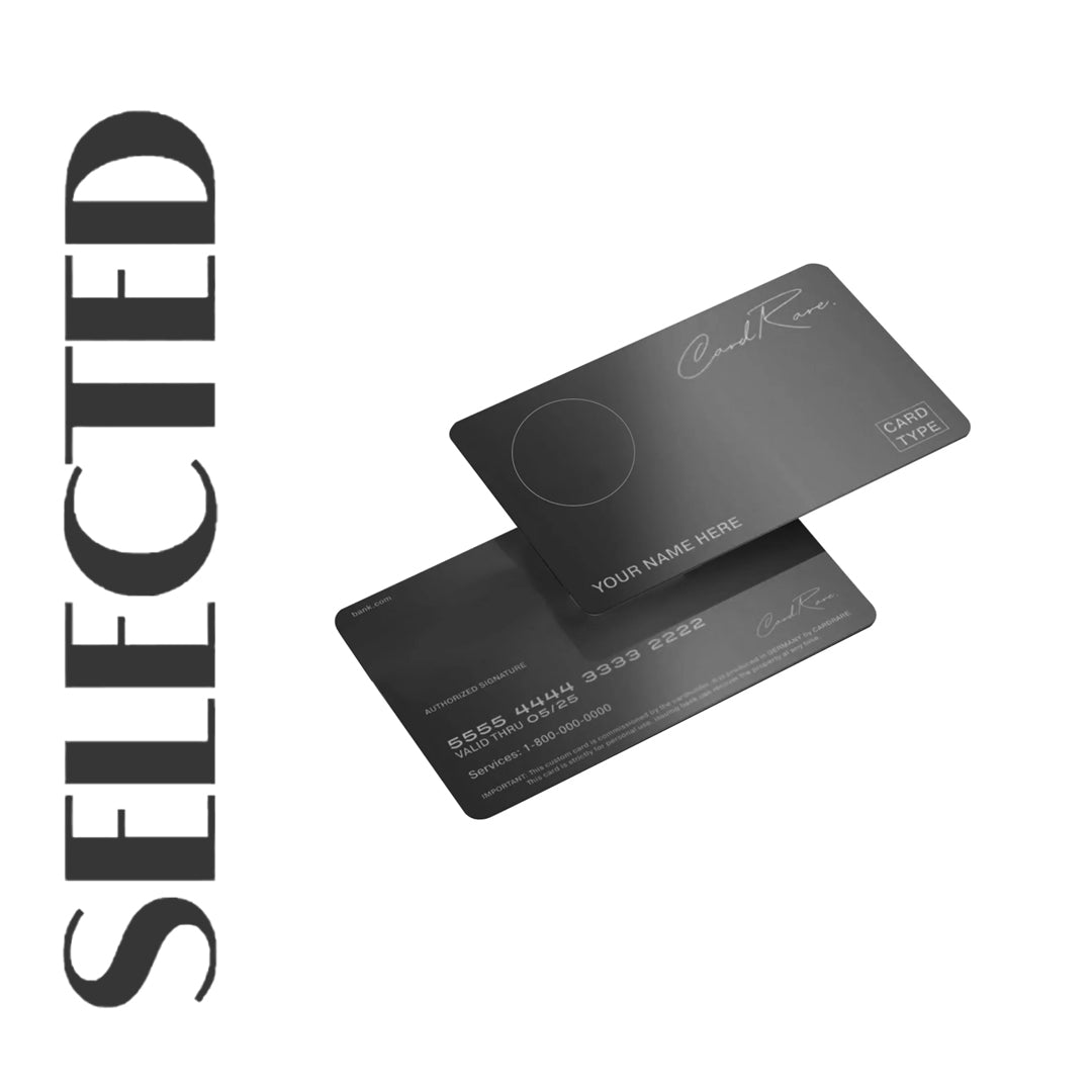 Creatorally 2pcs Stainless Steel Black Metal Card NFC Chip Card RFID Cards