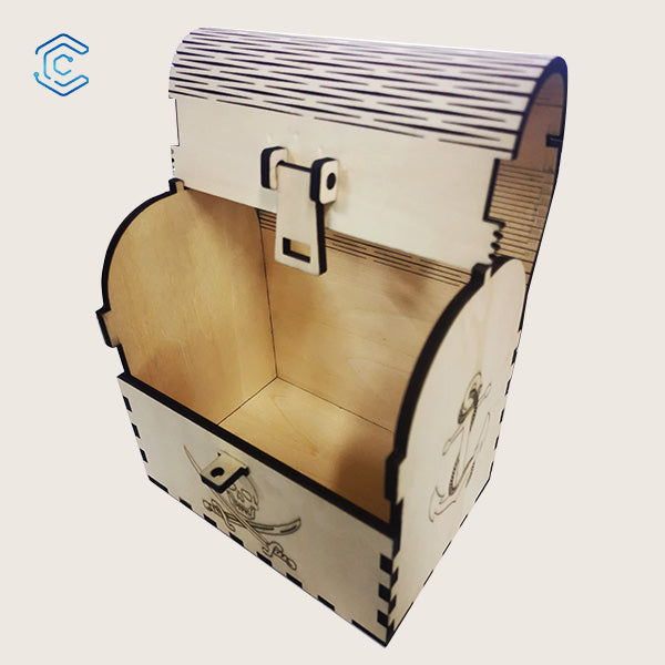 Pirate treasure chest laser cutting file