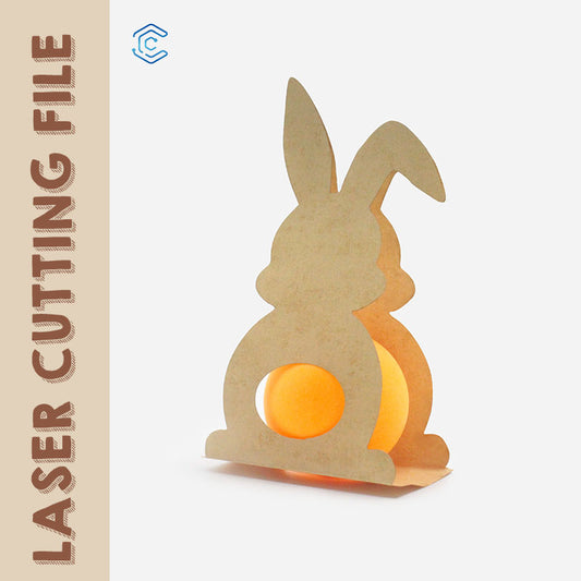 Easter party egg holder paper bunny disposable tableware decor laser cutting file