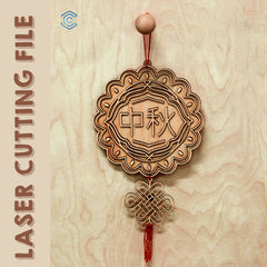 Laserschneiddatei für hängende Ornamente zur Mittherbstzeit 