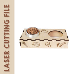 Doggie Bowl Holder Laser Cutting File - Keep Your Pet's Dining Area Organized