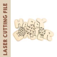 Easter Egg Wall Decor - Colorful Spring Celebration Art laser cutting file
