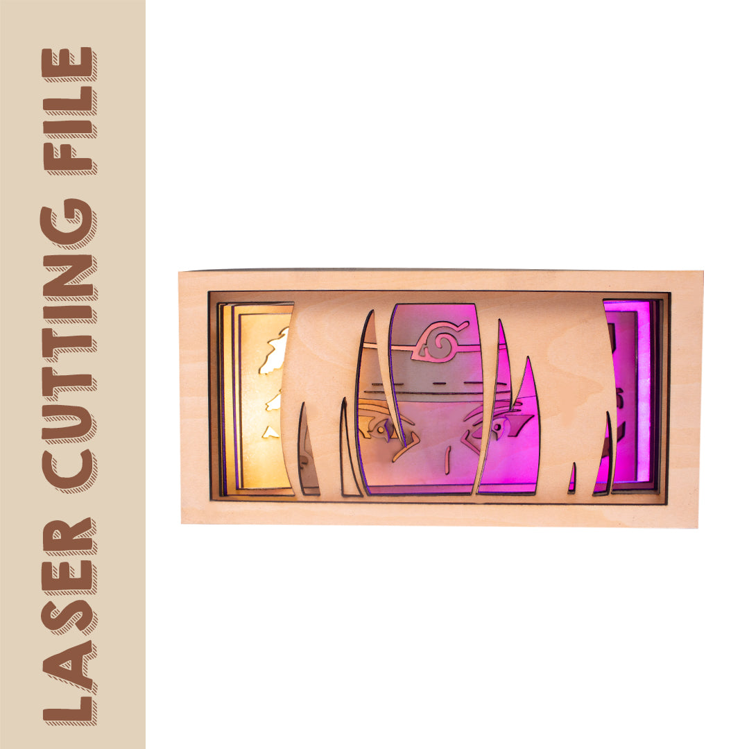 Naruto Sasuke Uchiha Multi-Layer Light Box Laser Cutting File - DIY ...