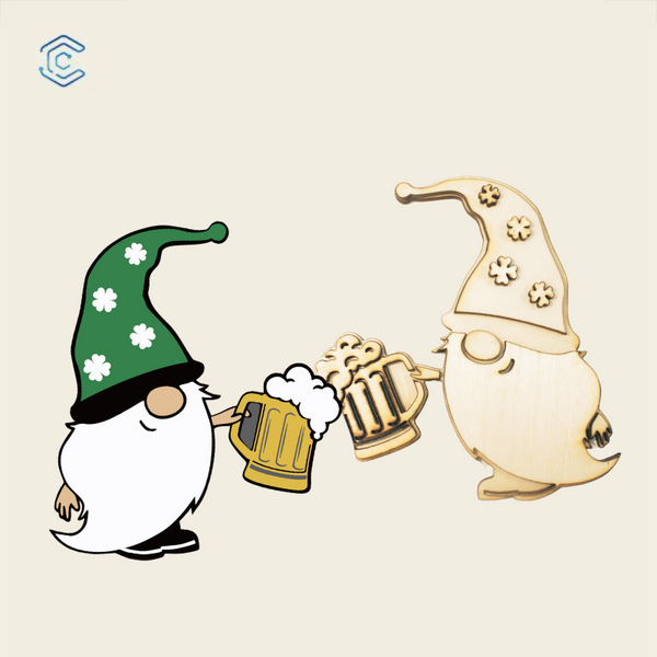 ST. PATRICK'S DAY Paddy's Day Gnome trinken Bier Stil 1 Laser-Schneidedatei