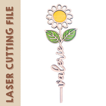 2-Layer Daisy Laser Cutting File - DIY Craft for Floral Enthusiasts