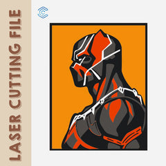 Black Panther laser cutting file