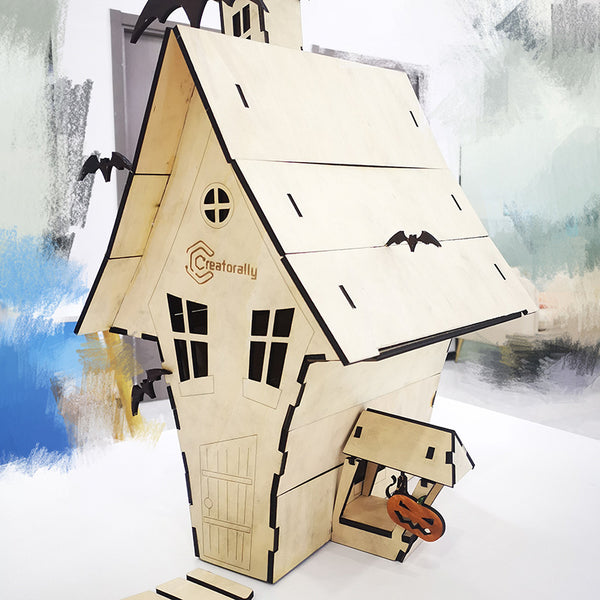 Halloween haunted house laser cutting file
