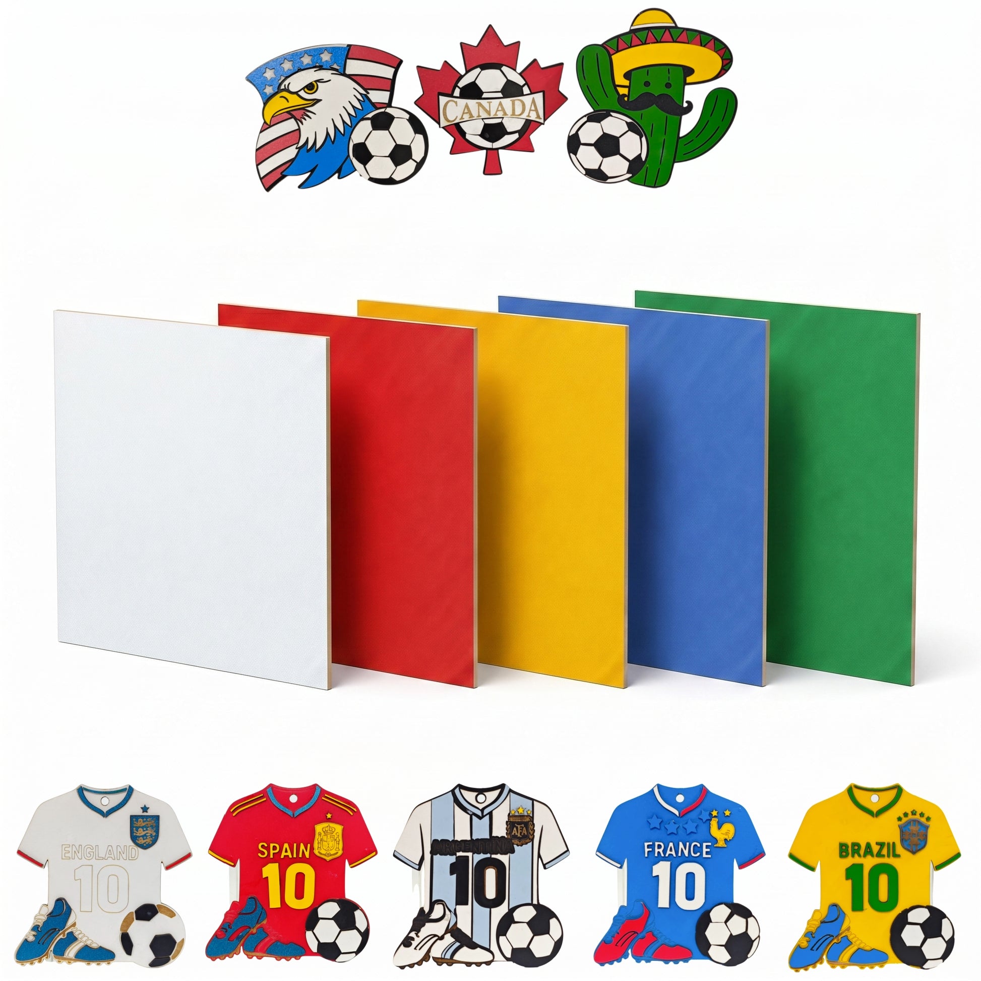 Tournament Edition Color Collection Creatorally Multi-Color Plywood Sheets – 24/40 Sheets 11.7"x11.7" 3mm