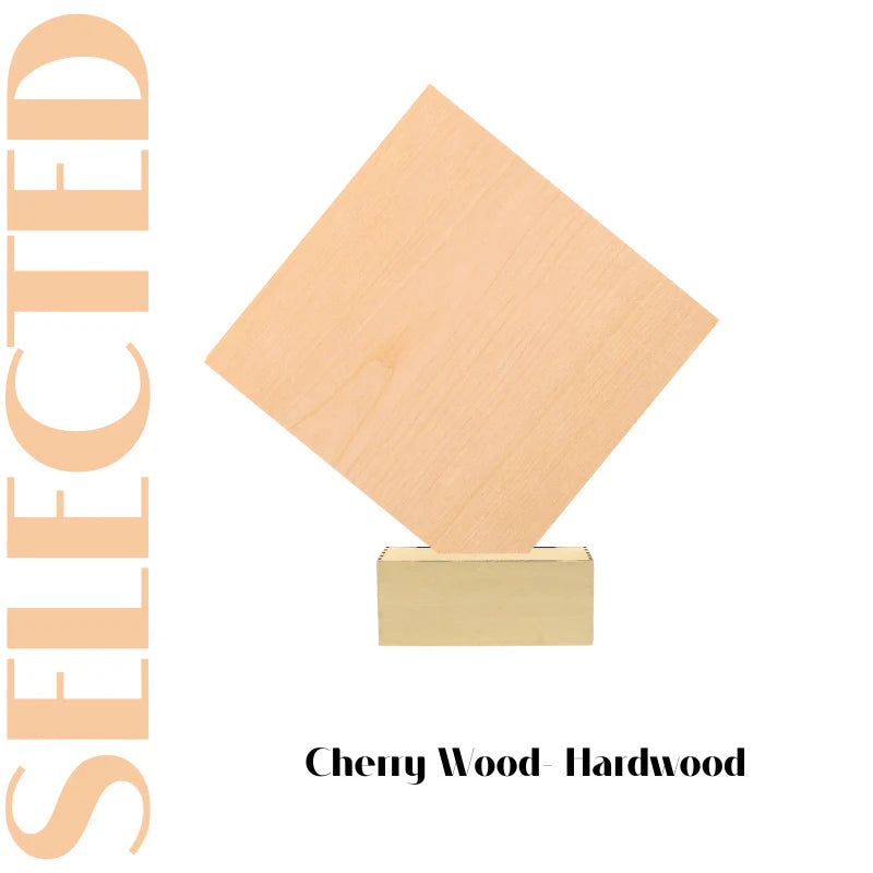 Creatorally 1/8" 6pcs Cherry Wood Plywood 12" x 12" Unfinished Wood Board CNC