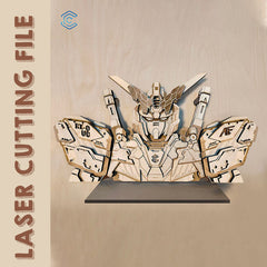 Gundam design lightbox laser cutting file