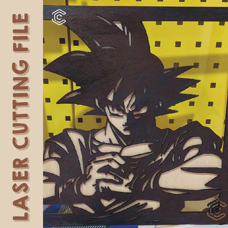 2-layer Dragon Ball GOKU wall decoration laser cutting file – Creatorally