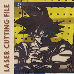 2-layer Dragon Ball GOKU wall decoration laser cutting file