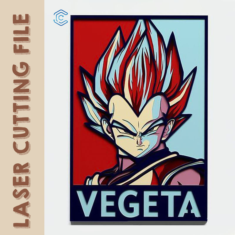 Vegeta wall decoration svg files for laser cutting laser cutting tool