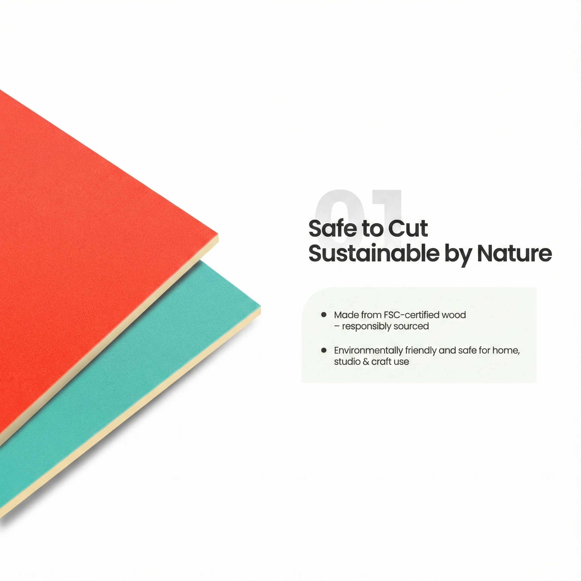 Creatorally Multi-Color Plywood Sheets – 6pcs A4 11.7"x8.27" 3mm, FSC Certified & DIY