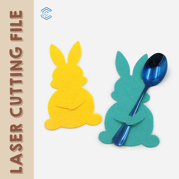 Osterhase Bestecktasche Set Tischdekoration Hasenform Messer Gabeln Tasche Bestecktasche Taschen Laserschneidedatei
